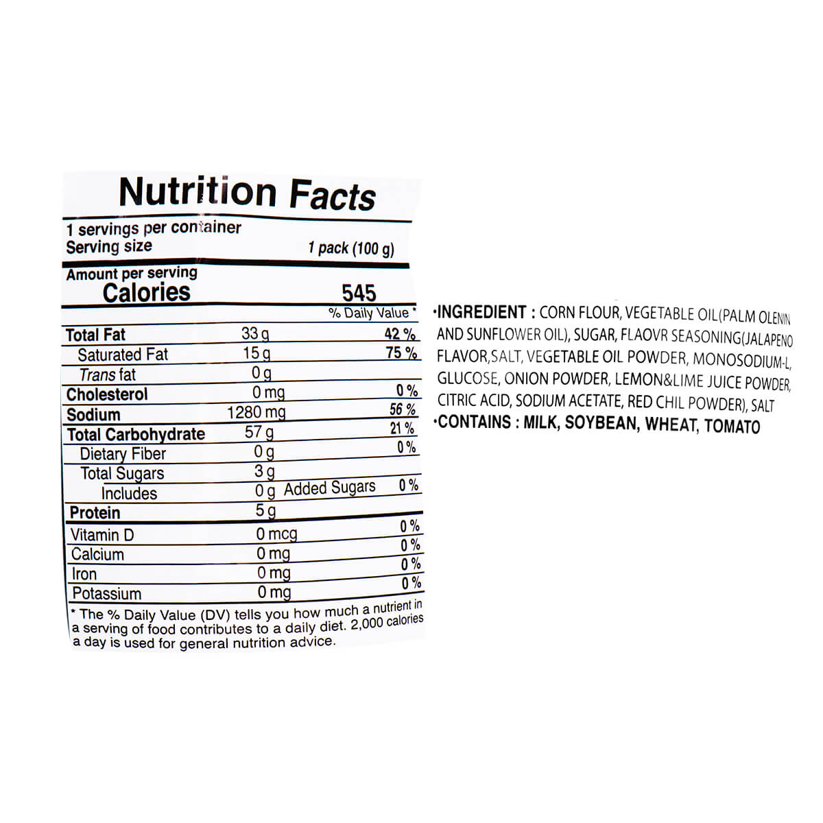 Orion Turtle Chips Flamin' Lime Flavor 5.64oz - Image 2