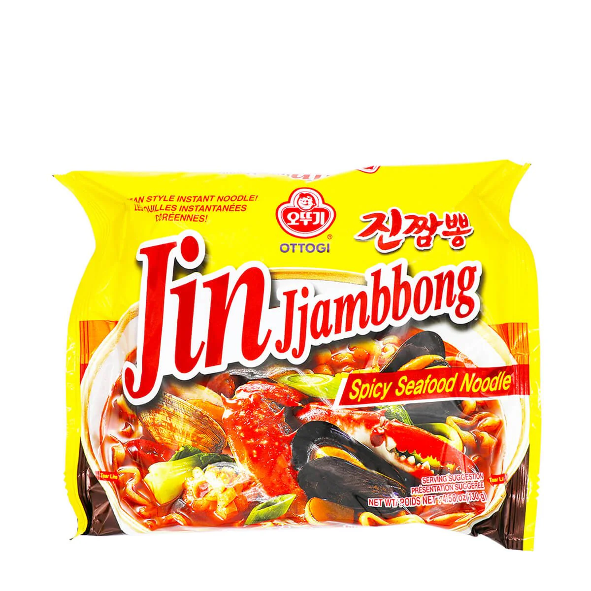 Ottogi Jin Jjamppong Spicy Seafood Noodle 4.58oz