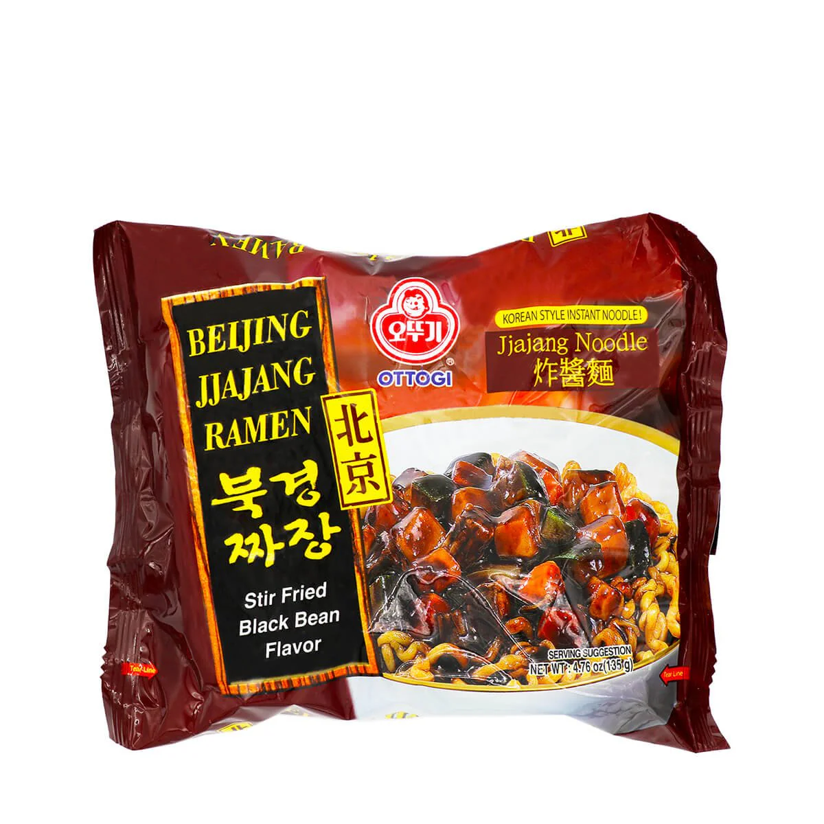 Ottogi Beijing Jjajang Ramen Stir Fried Black Bean Flavor 4.76oz