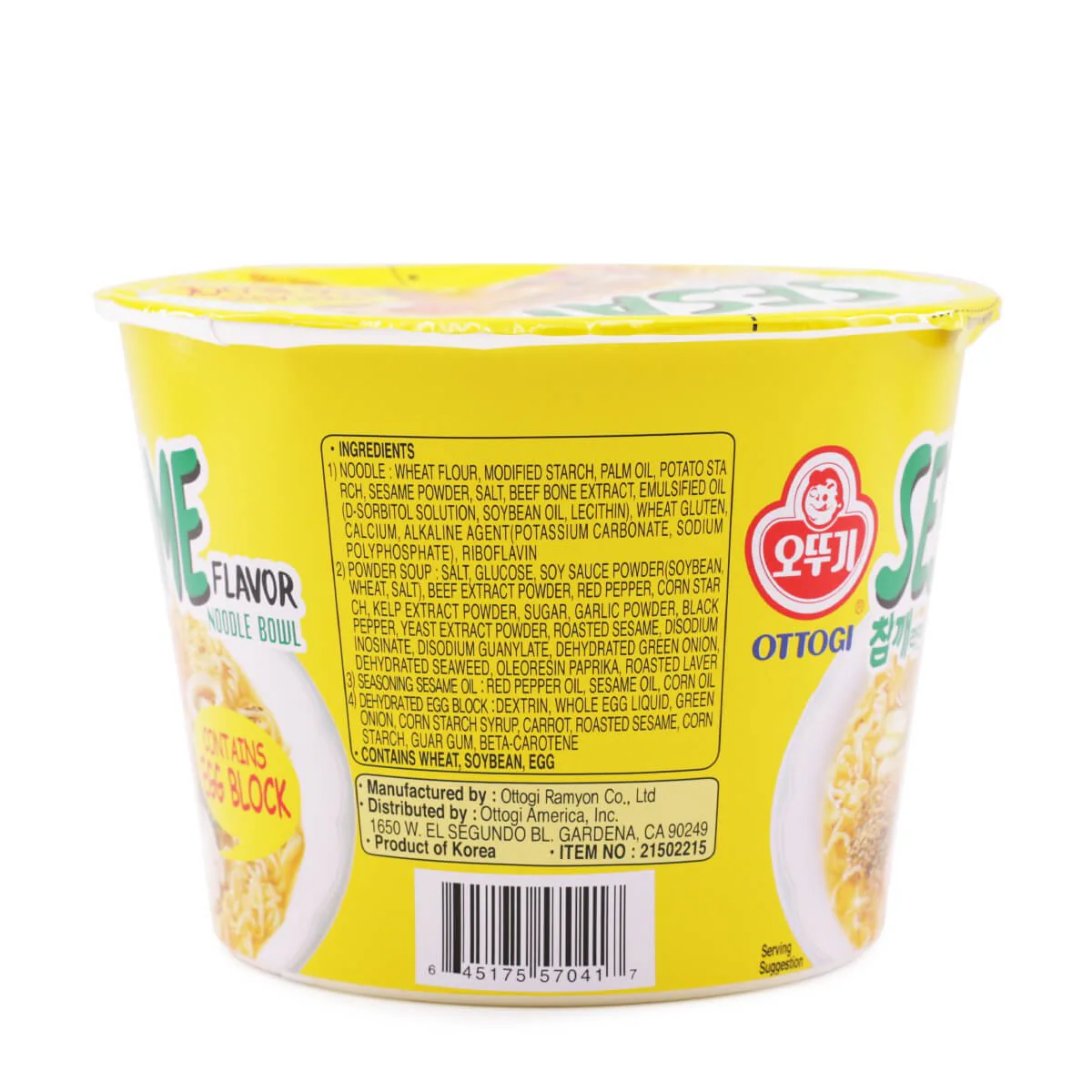 Ottogi Sesame Flavor Noodle Bowl 110g - Image 2