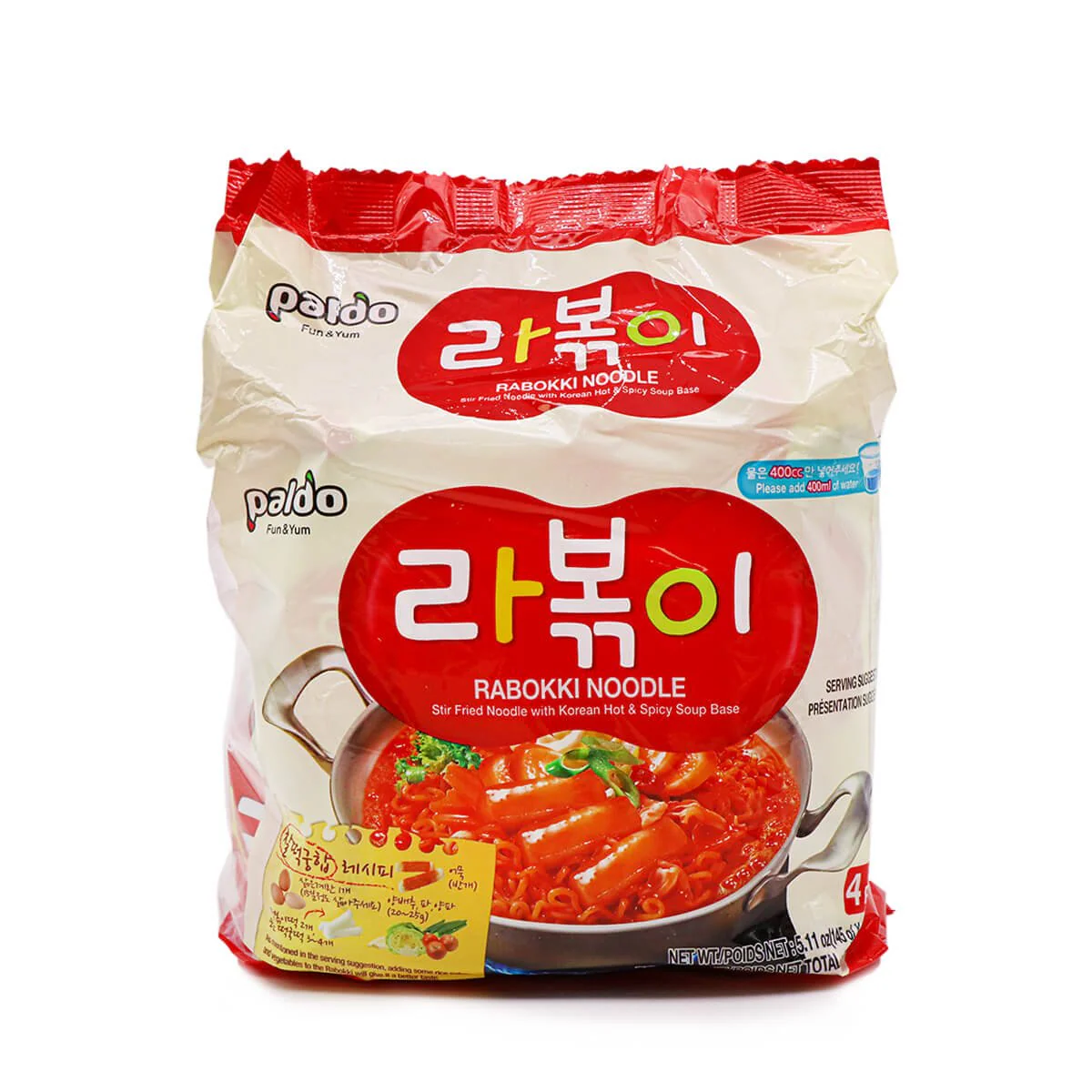 Paldo Rabokki Noodle 4 Packs x 145g