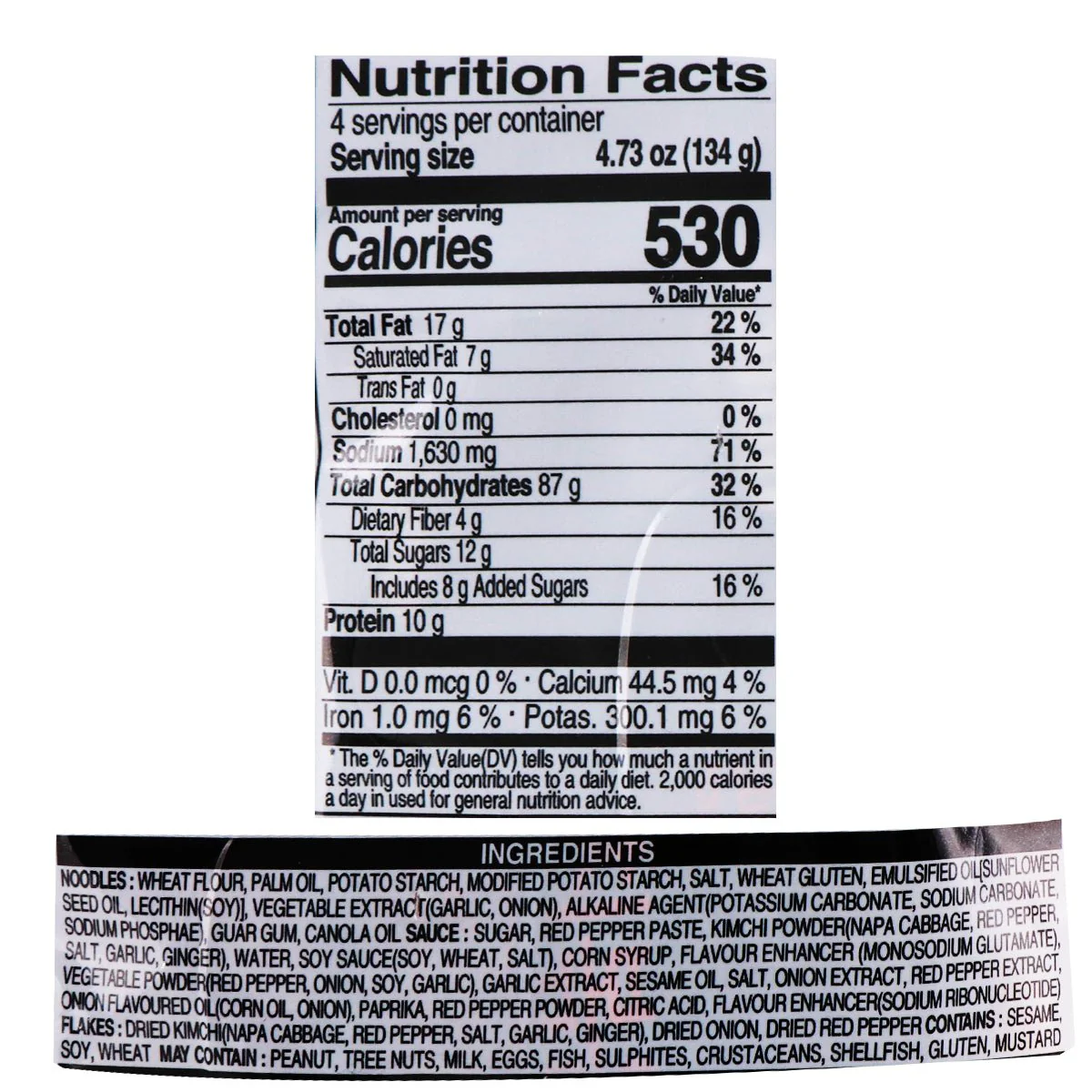 Paldo Mr. Kimchi Stir-Fried Kimchi Ramen 134g x 4Pks, 536g - Image 2