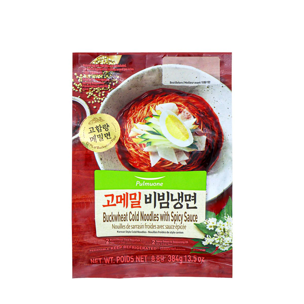Pulmuone Buckwheat Cold Noodles with Spicy Sauce 13.5oz
