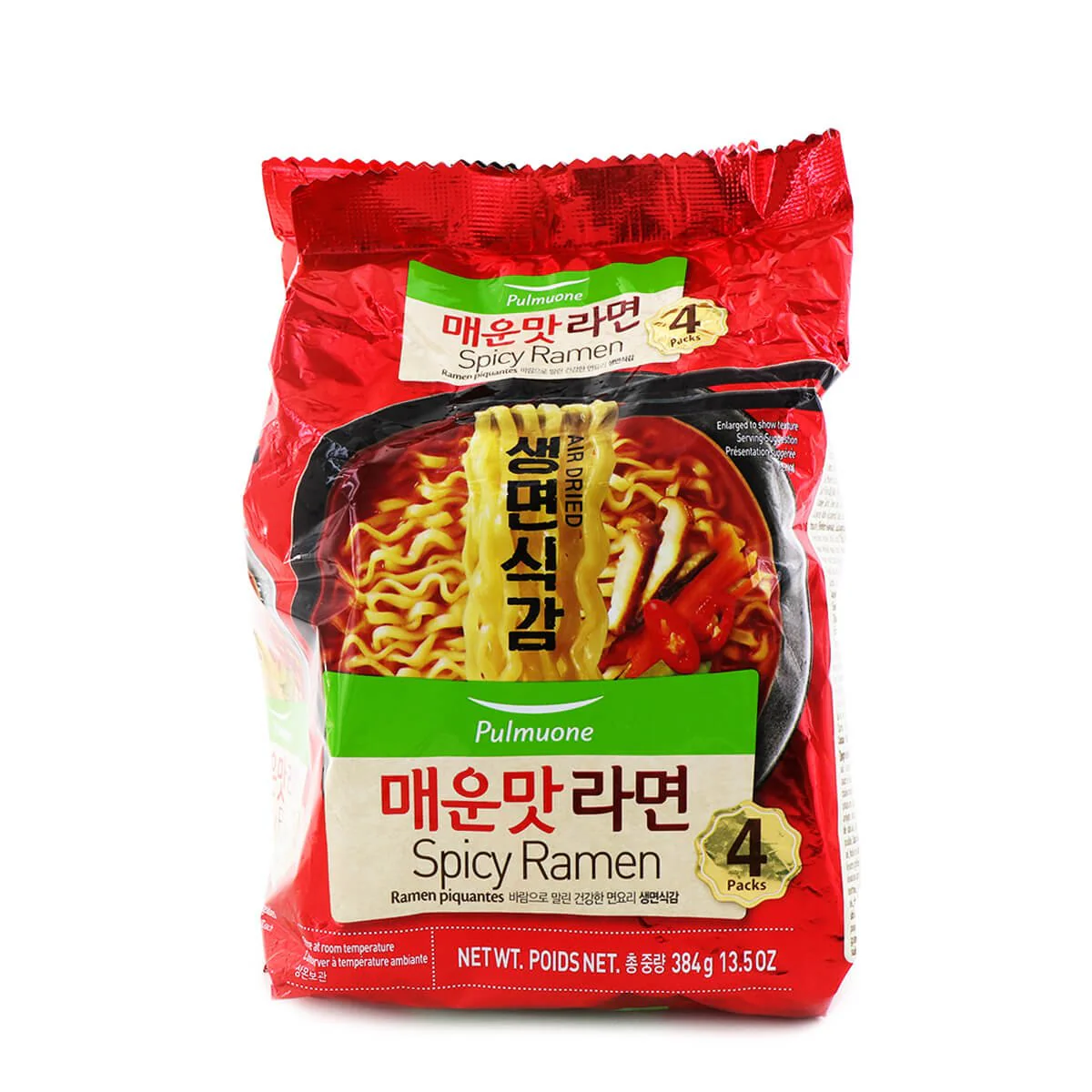 Pulmuone Air Dried Spicy Ramen 4Pk, 13.5oz