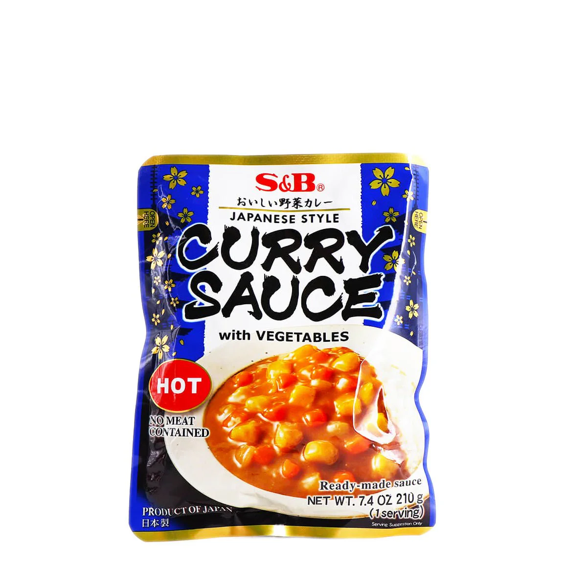 S&B Curry Sauce with Vegetables Hot 7.4oz