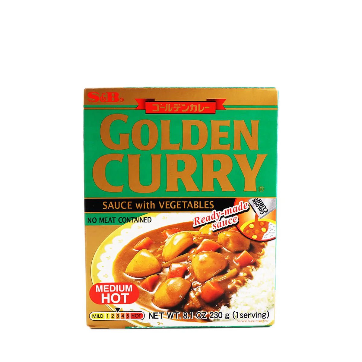 S&B Golden Curry Sauce with Vegetables Medium Hot 8.1oz