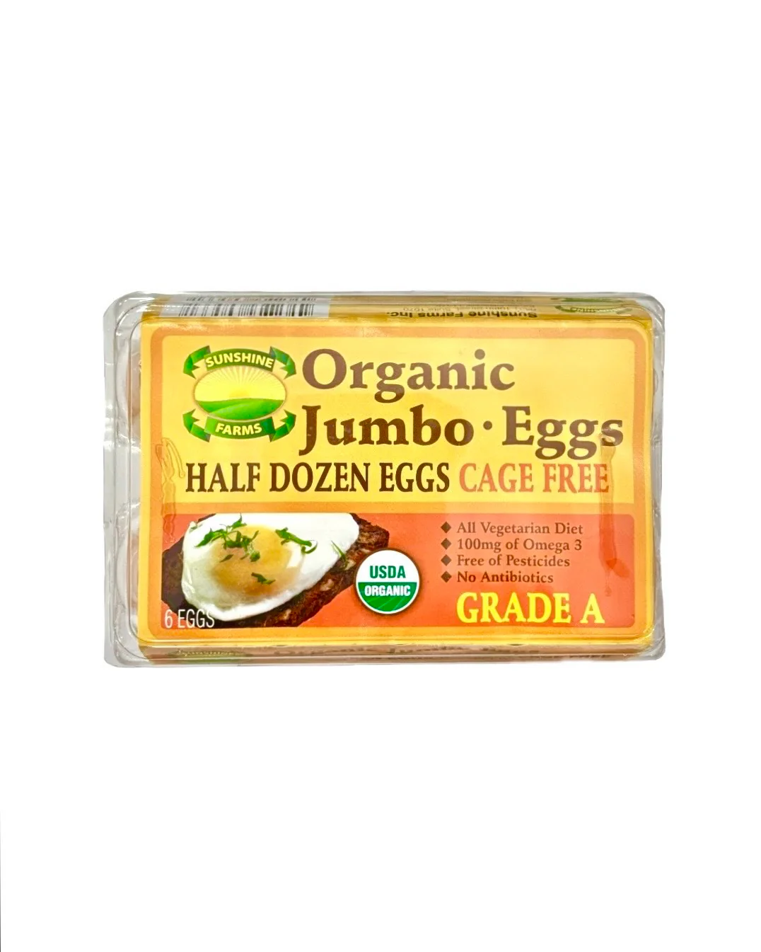 S.Shine Cage Free Org Jumbo Brown 6Eggs