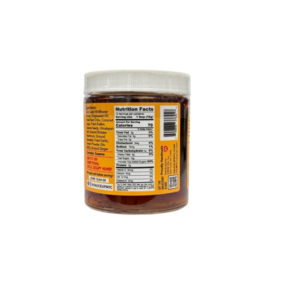 S.U.N Chili Crisp Sauce Hot Honey 7.7Oz - Image 2