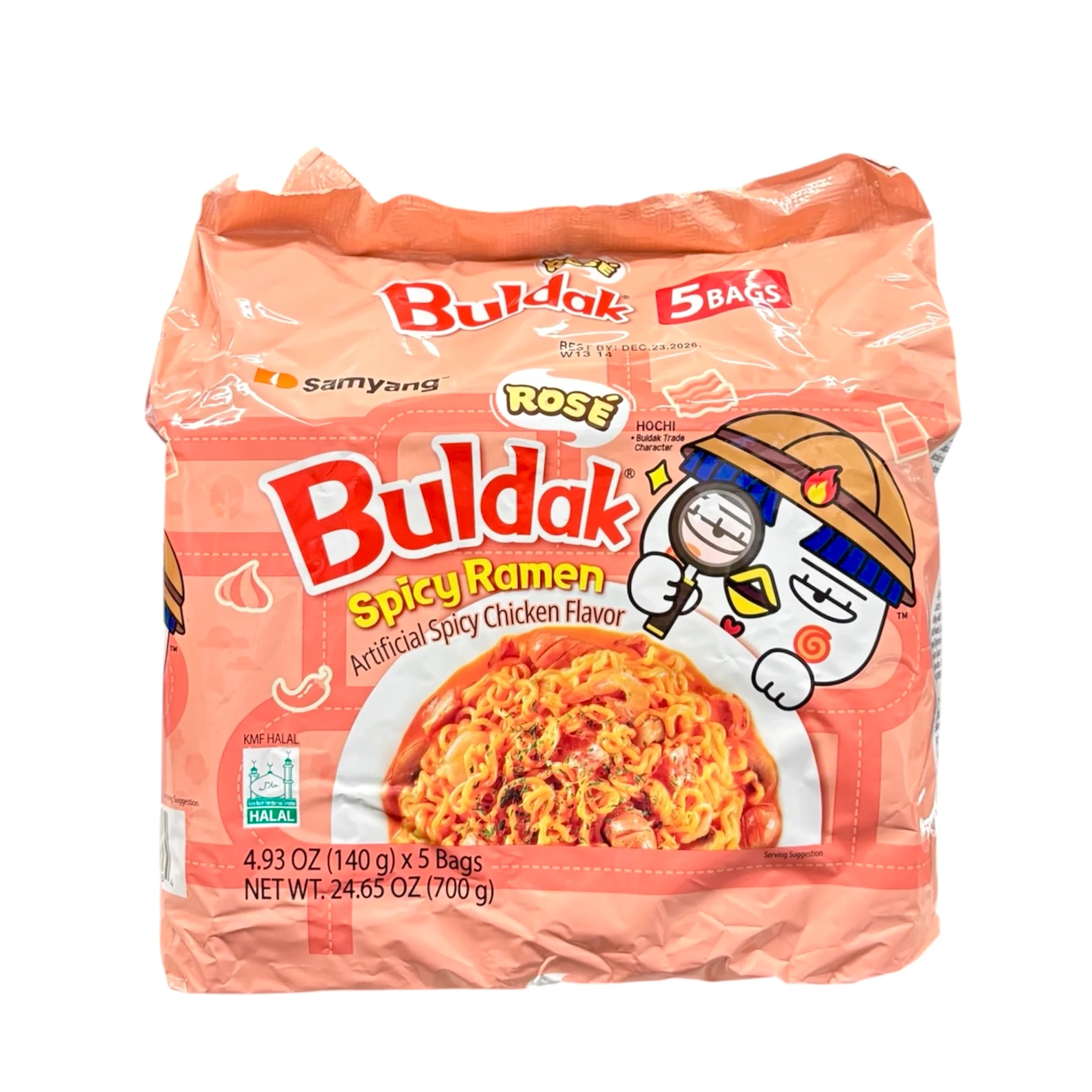 Samyang Buldak Chicken Rose Ramen 5 packs x 140g, 700g