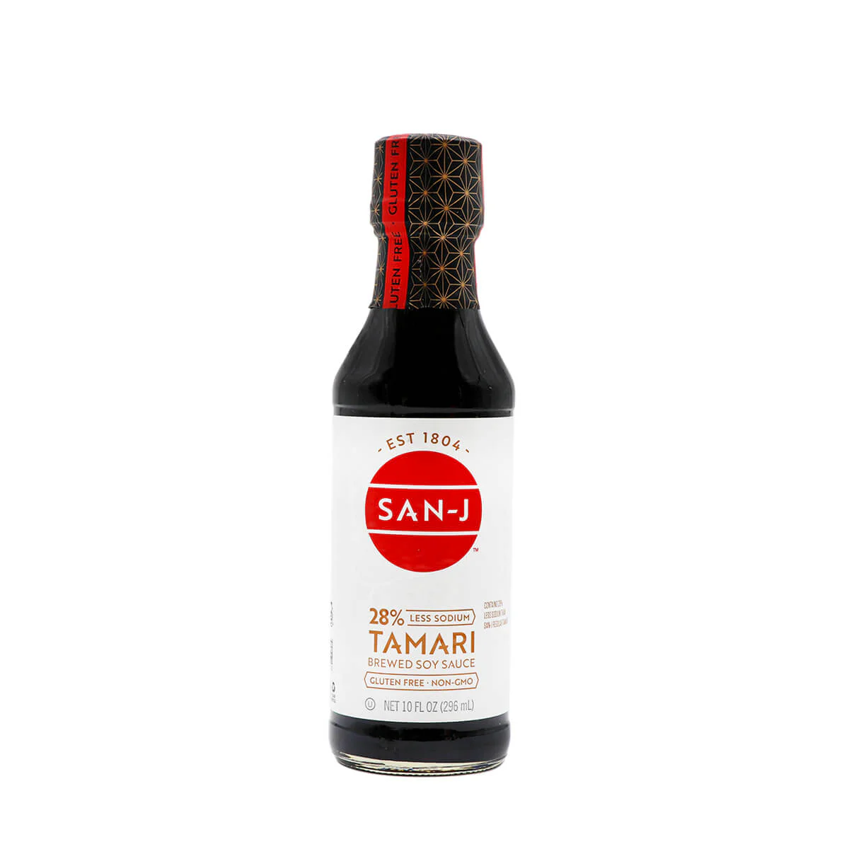 San-J 28% Less Sodium Tamari Brewed Soy Sauce Gluten Free 10fl.oz