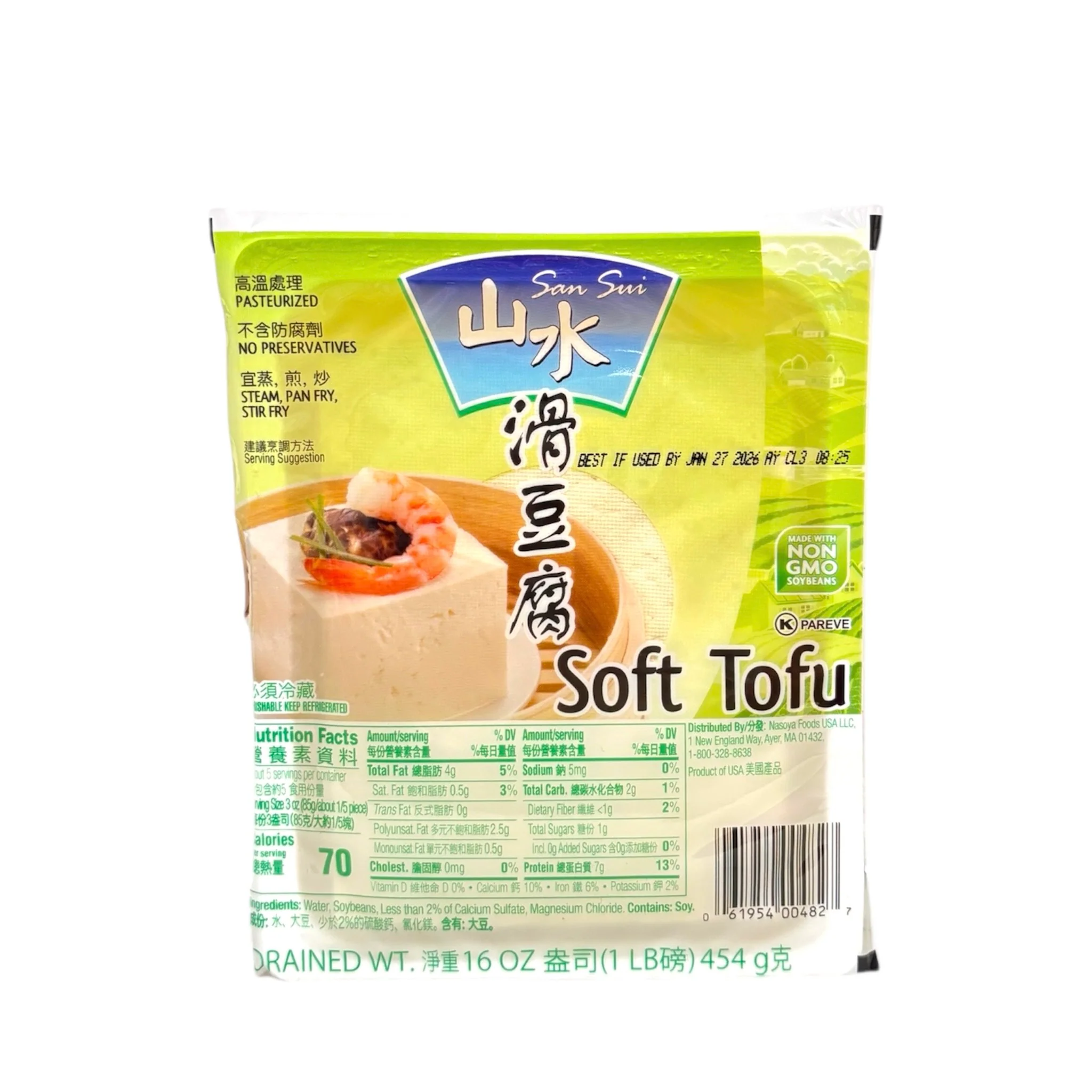 San Sui Soft Tofu 16Oz