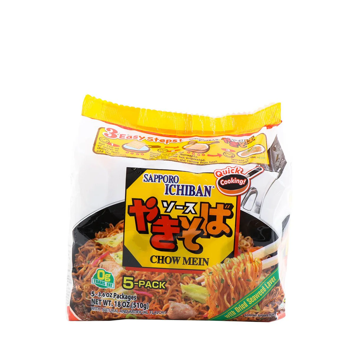Sapporo Ichiban Yakisoba 5 packs, 18oz