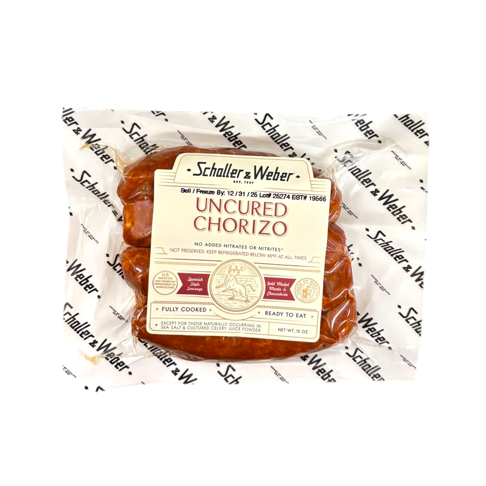 Schaller&Weber Uncured Chorizo 10Oz