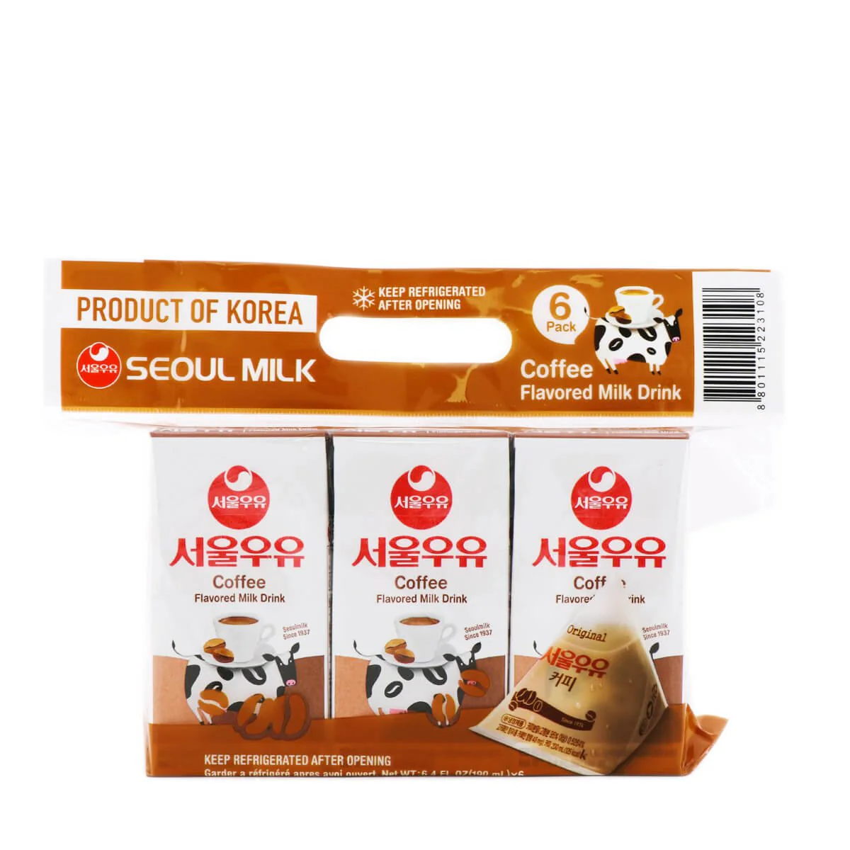 Seoul Milk Coffee Milk 6 packs x 200ml