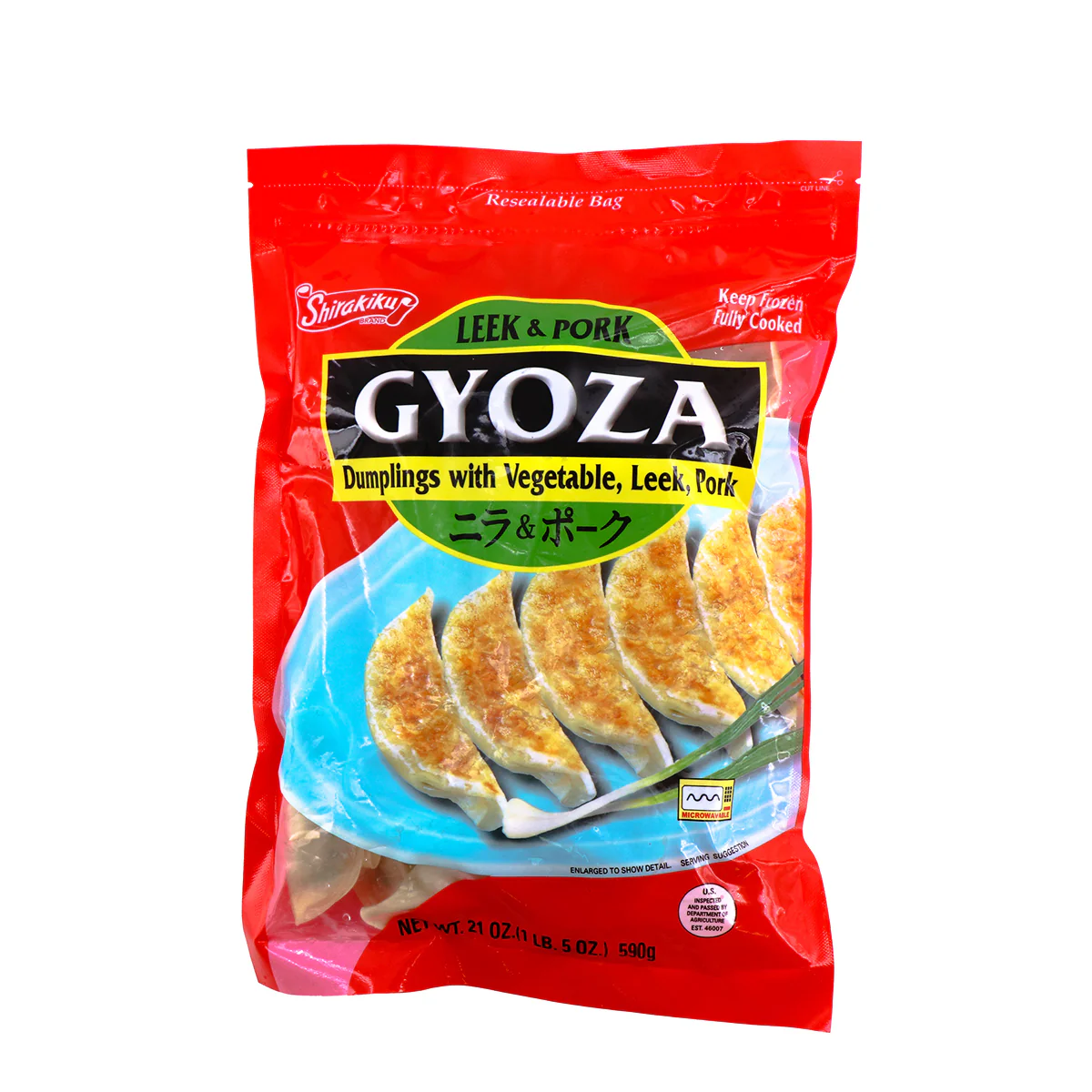 Shirakiku Vegetable Leek & Pork Gyoza 21oz