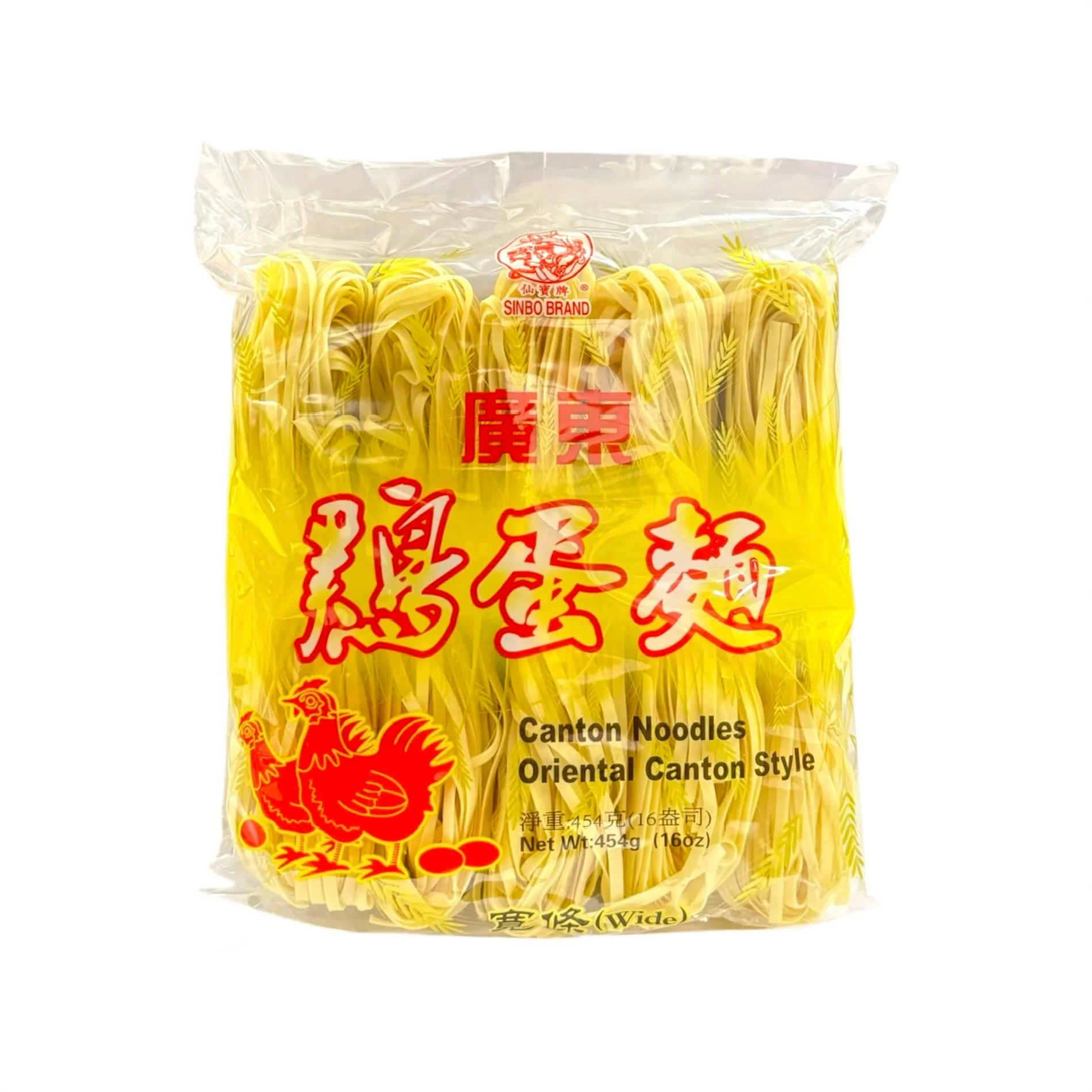 Sinbo Dried Chicken Egg Noodle Wide 375G