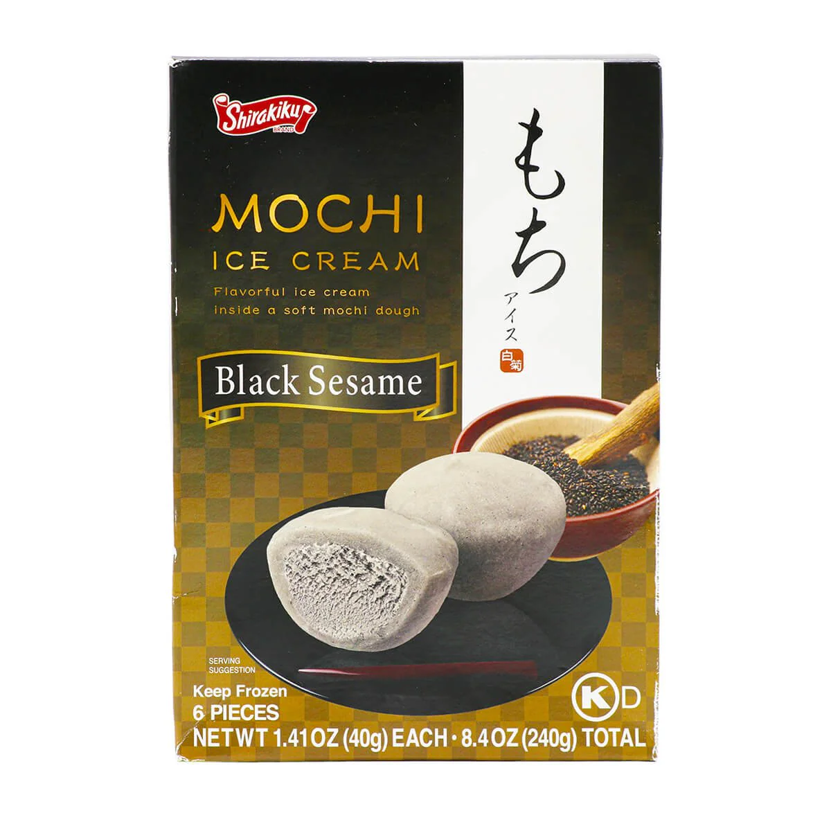 Shirakiku Mochi Ice Cream Black Sesame 8.4oz