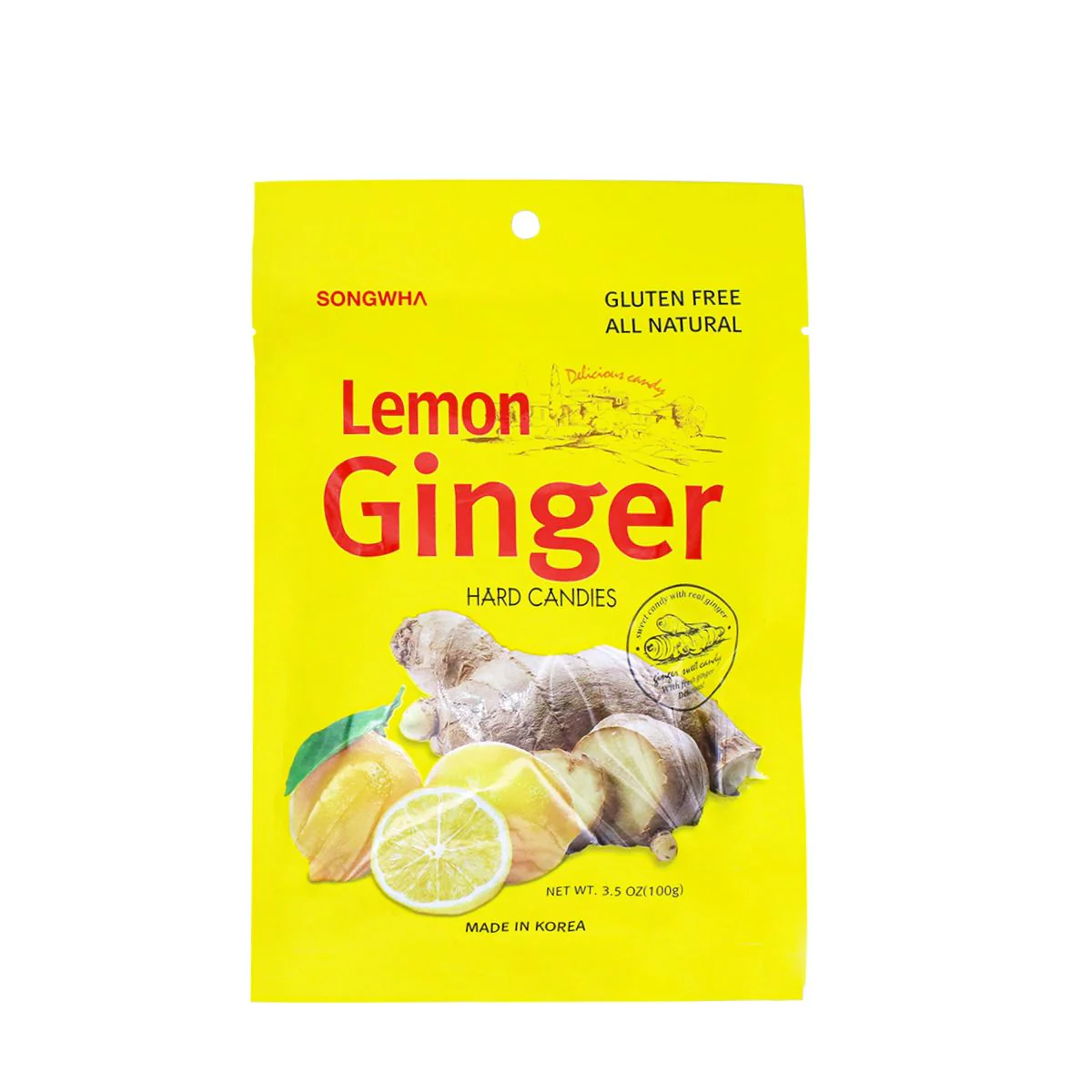 Songwha Lemon Ginger Hard Candies 3.5oz