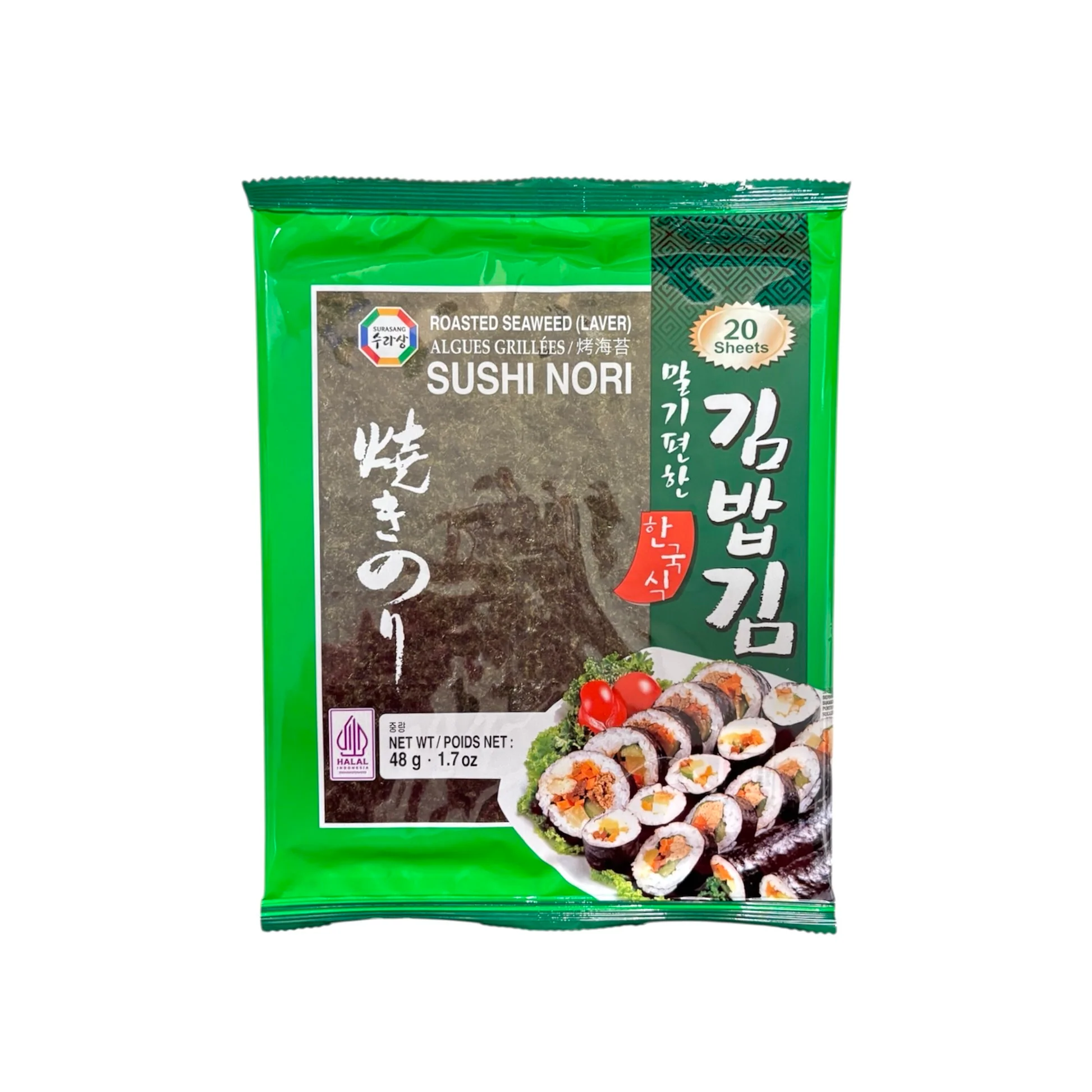 Sura Roasted Seaweed 20Sht 1.7Oz