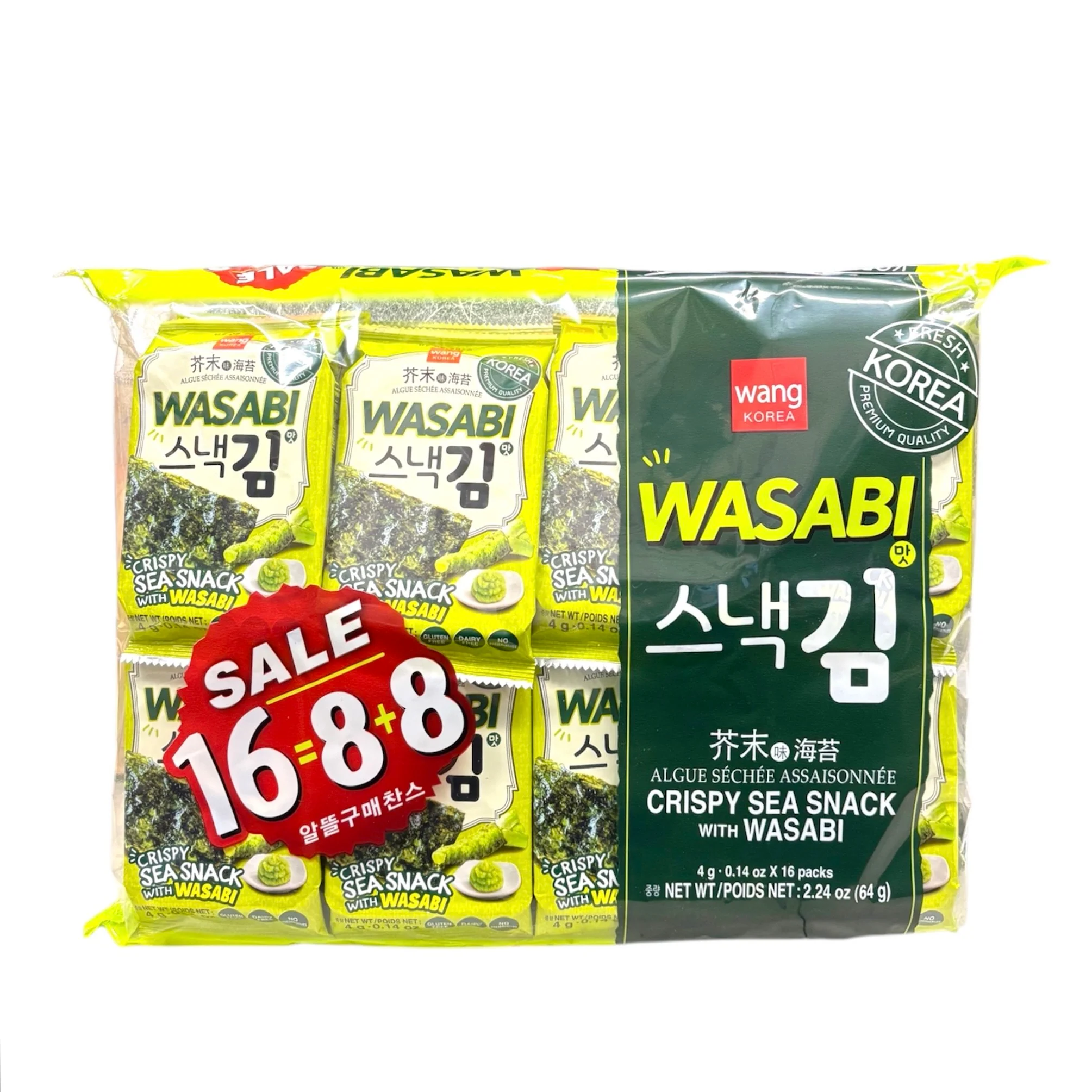 Wang Crispy Sea Snack W/Wasabi 16/4G
